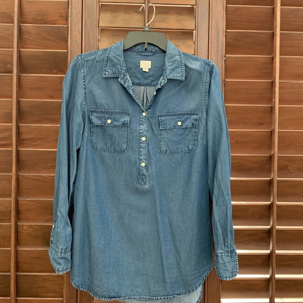 Denim Shirt, Long-Sleeve